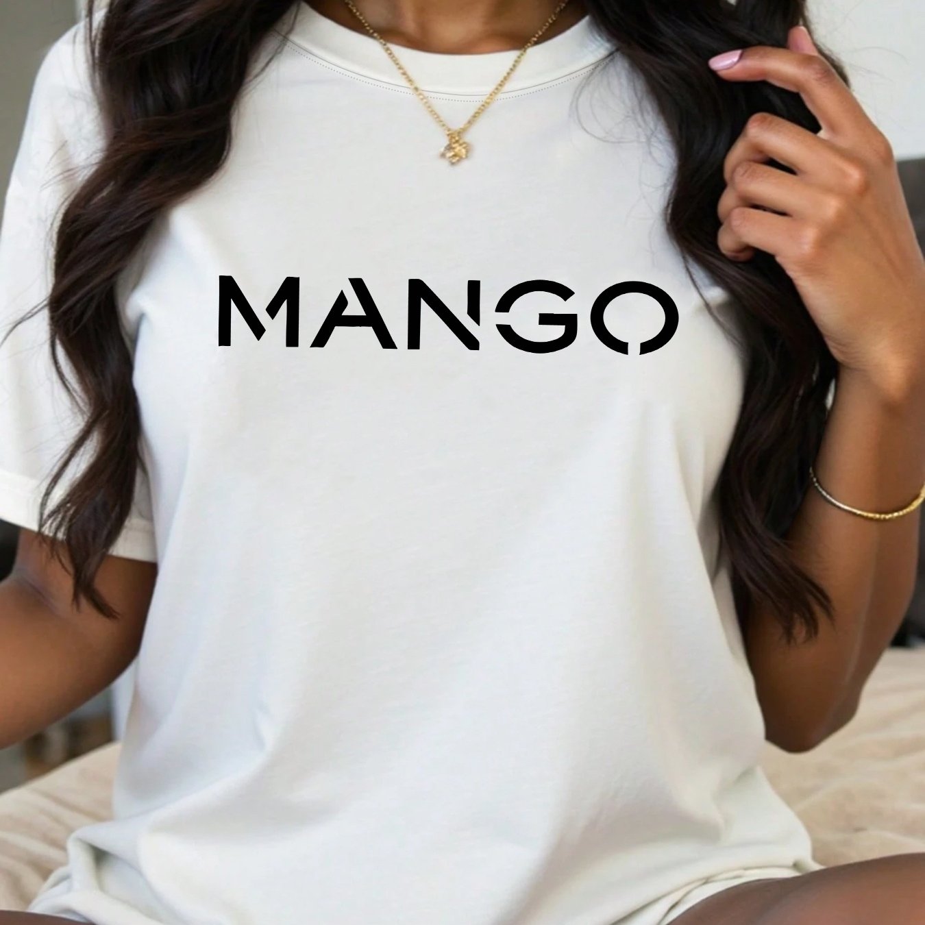 Plus Size Women's Oversized Casual T-Shirt Beige Short Sleeve Round Neck