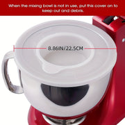 Bir oshxona apparati brendining 4.5-5 kvartalik Tilt-Head Stand Mixer Splash Guard, ingredientlar to'kilishini oldini olish uchun mo'ljallangan va idish-tovoq tozalash mashinasida yuvish mumkin.