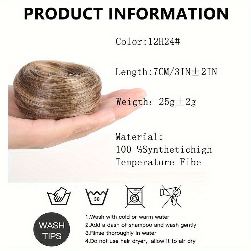 Women's Synthetic Straight Hair Bun Hairpiece Natural Look All Ages