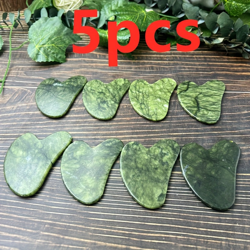 Tabiiy tosh qirqish taxtasi - yuz va tana parvarishi uchun massaj asbobi, 1 dona, 3 dona yoki 5 dona mavjud, qo'lda tayyorlangan va bayram sovg'asi uchun mukammal.