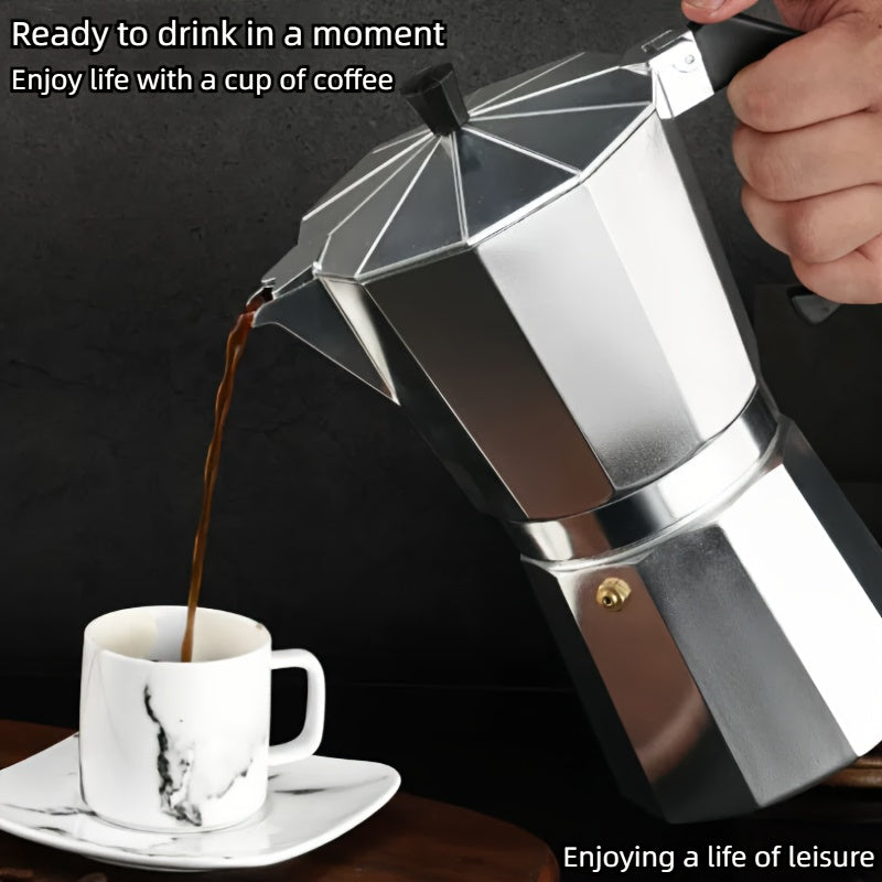 Stainless Steel Coffee Pot Classic Moka Pot Octagonal Espresso Maker