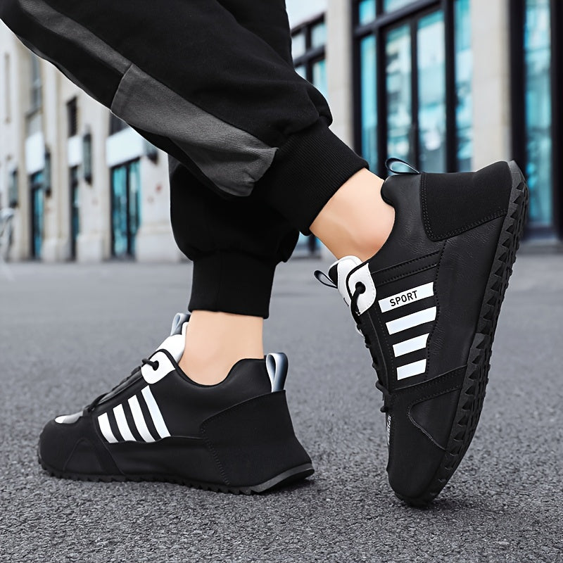 Men's Skateboard Sneakers with PU Upper EVA Insole and PVC Sole for Casual and Outdoor Use