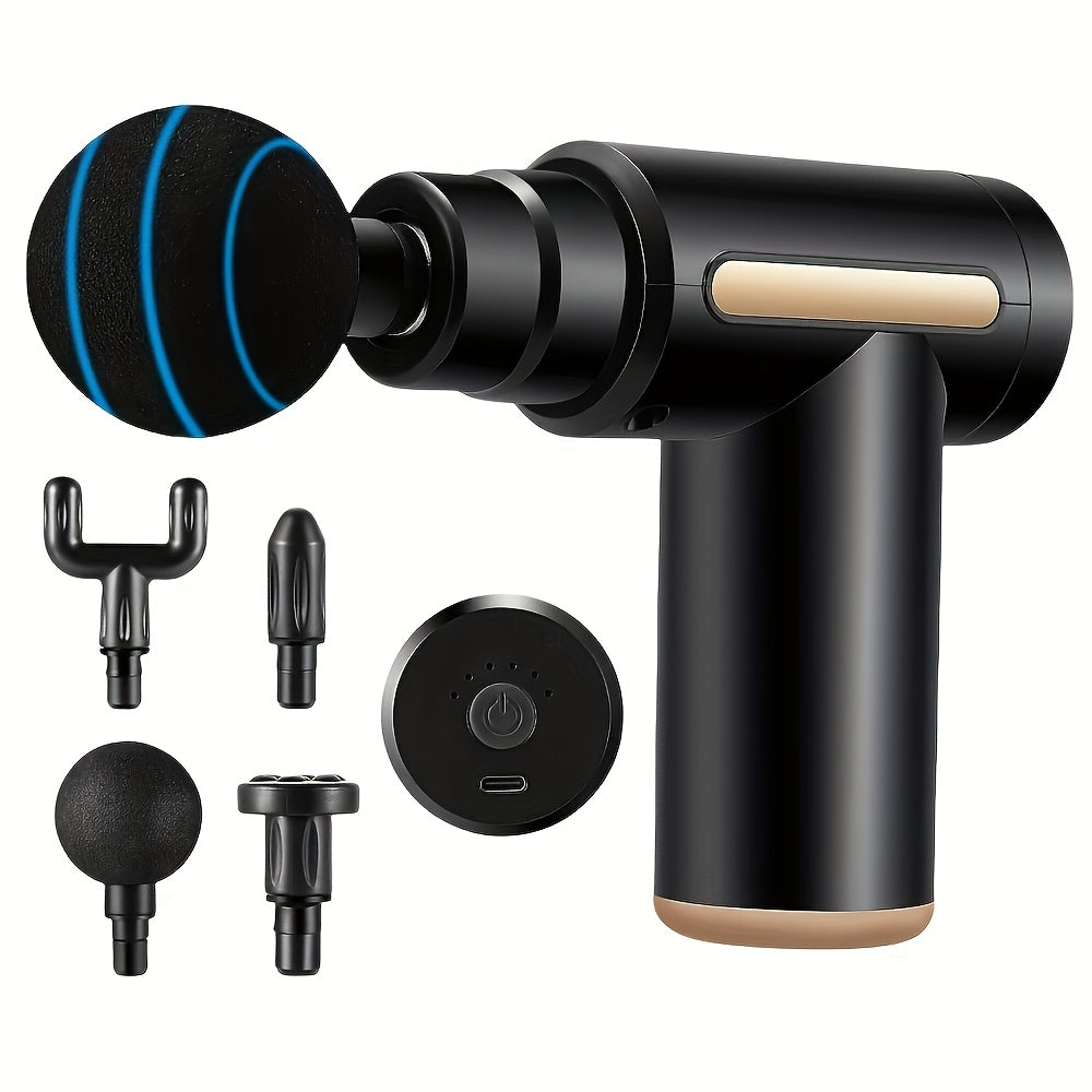 Portable Handheld Muscle Massager with 6-Speed Electric Gun Rechargeable Battery