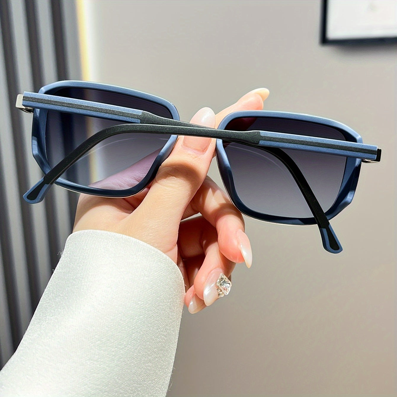 Women's Double-Layered Metal Frame Fashion Glasses with Clear Lenses