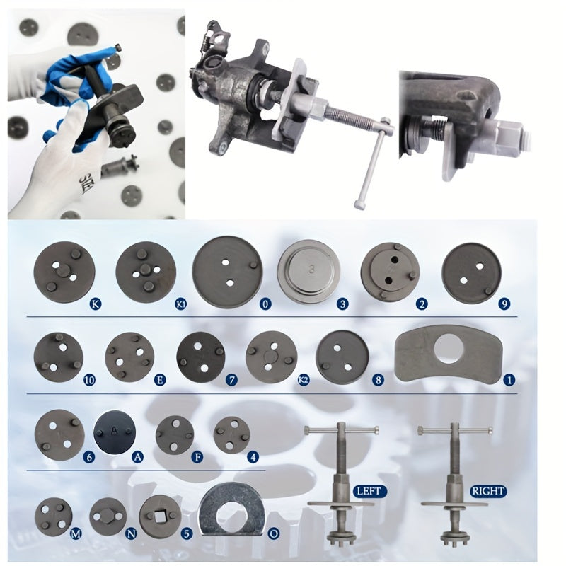 13/22 Piece Brake Pad Disassembly Kit for Maintenance and Replacement