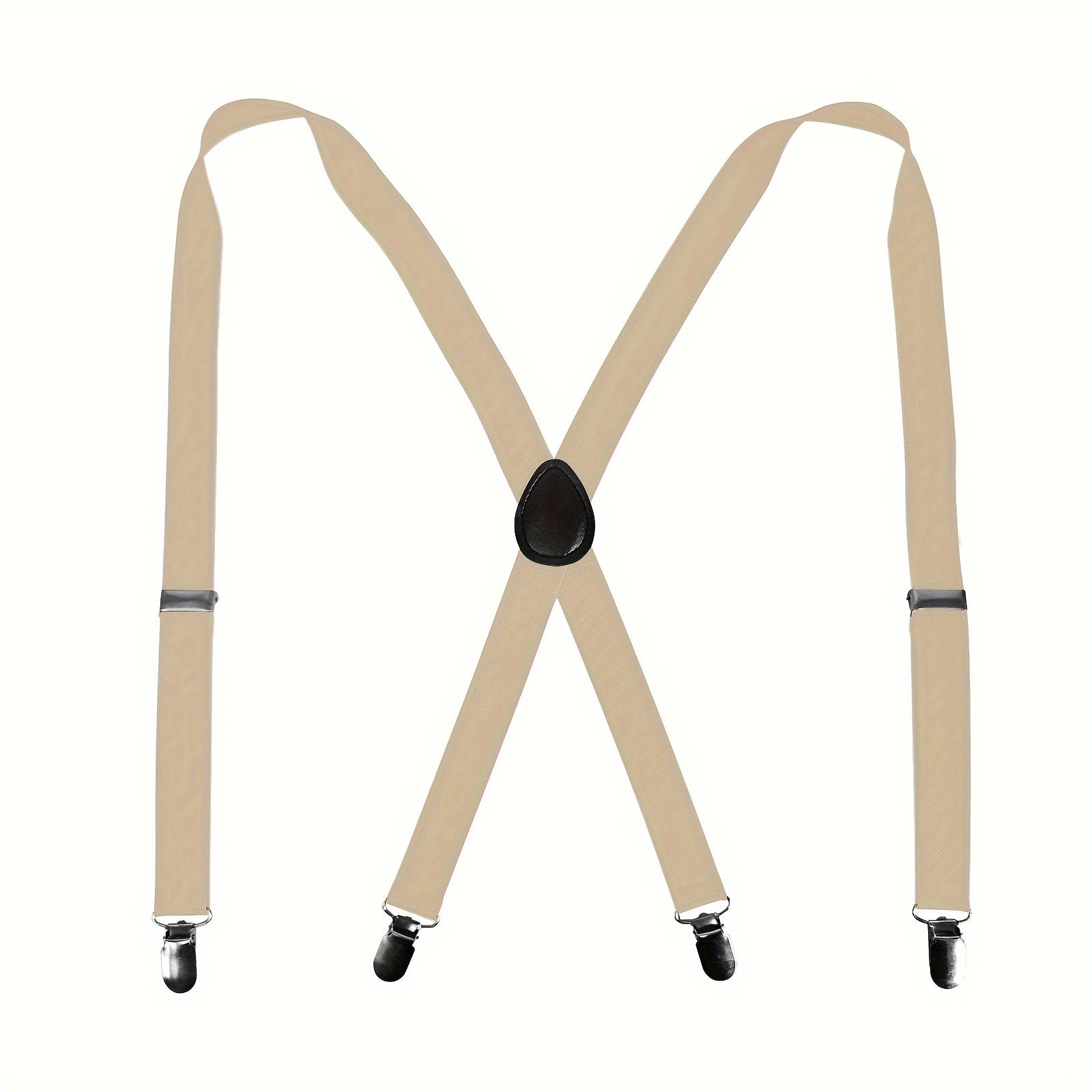 Мужские черные подтяжки X-Back с 4 зажимами, регулируемыми эластичными ремешками и металлическими зажимами