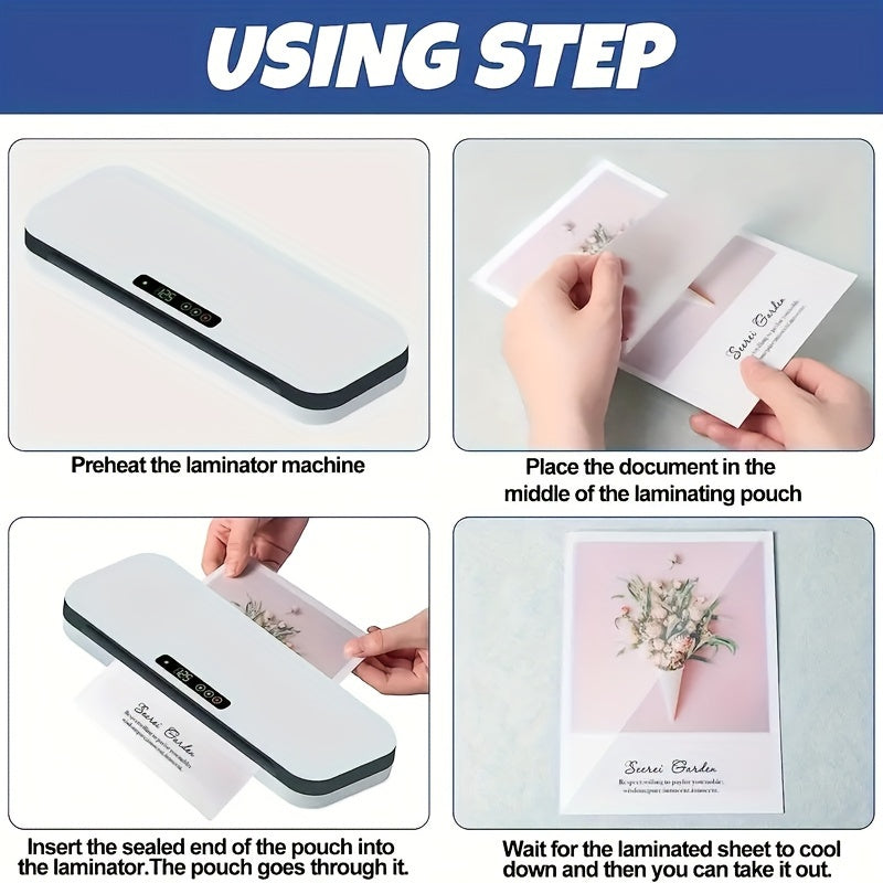 Set of 100 A4 Thermal Composite Film Protective Sheets for Photos and Documents in Color