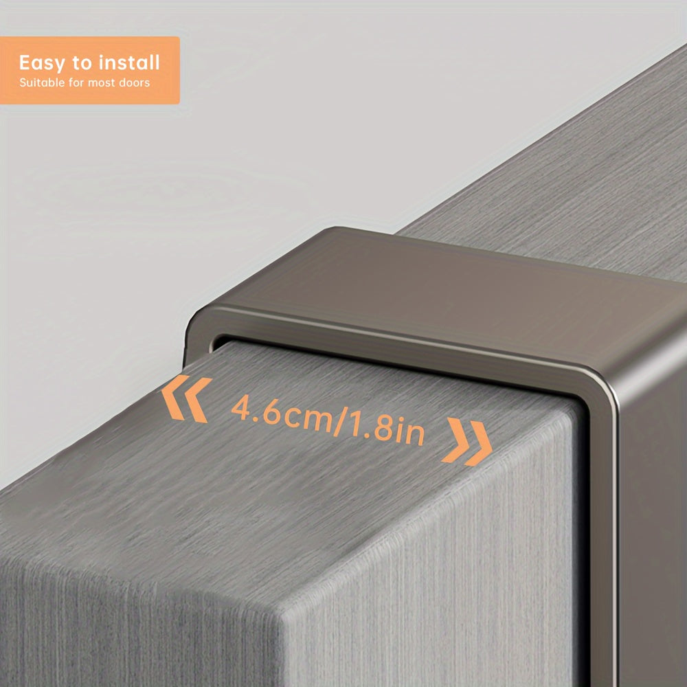 Heavy Duty Aluminum Over-the-Door Hook Chrome Finish Multi-Hook for Bathroom Kitchen Bedroom