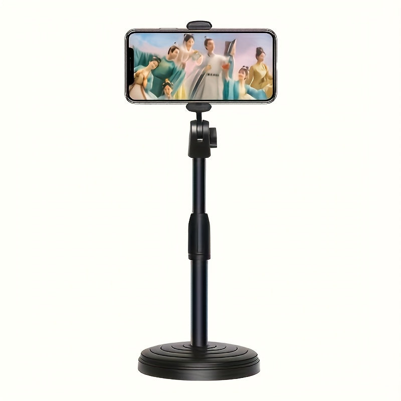 Adjustable Phone Stand with 360-Degree Rotating Clip Holder Portable Desk Accessory for Smartphones
