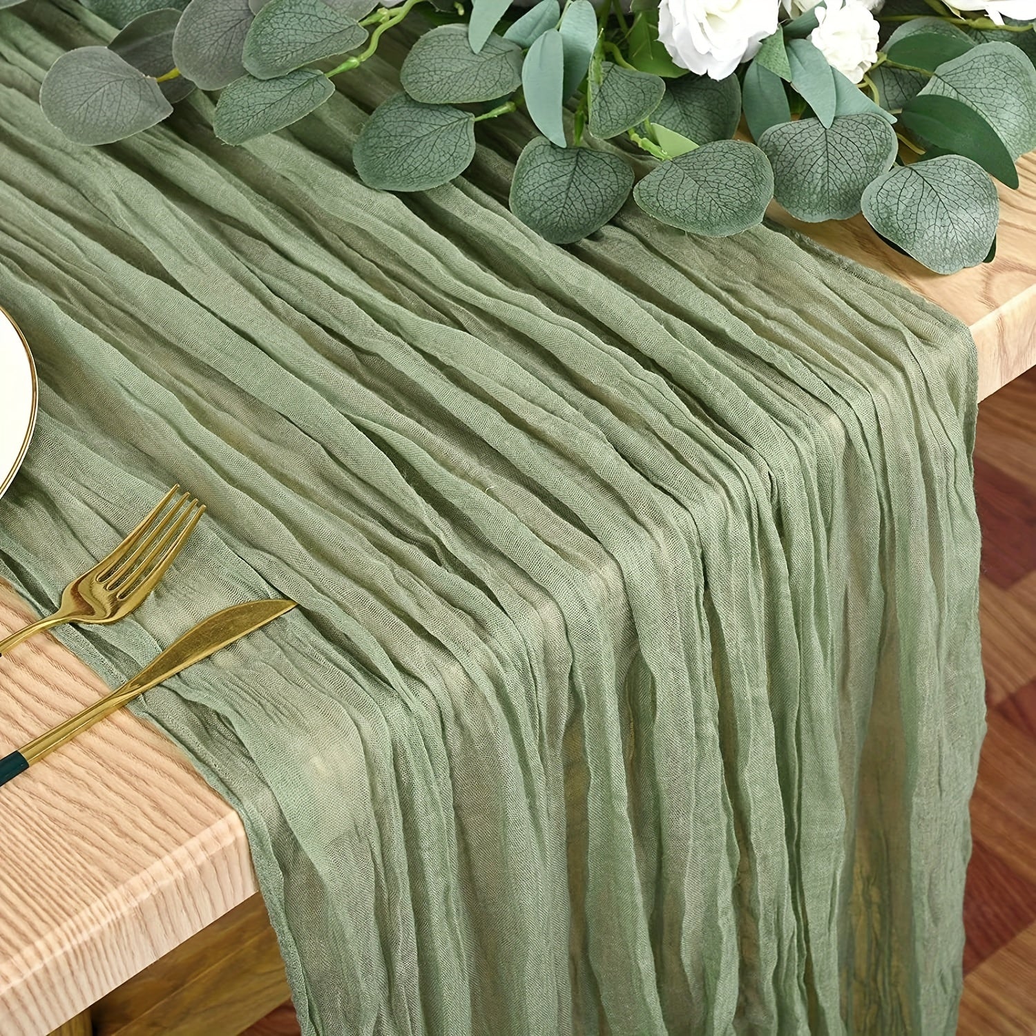 Boho Style Cheesecloth Table Runner for Weddings, Parties, Home Decor