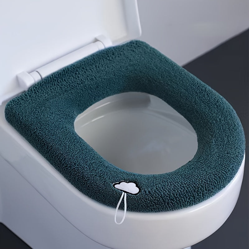Soft Plush Toilet Seat Cover for All Seasons Bathroom Accessory