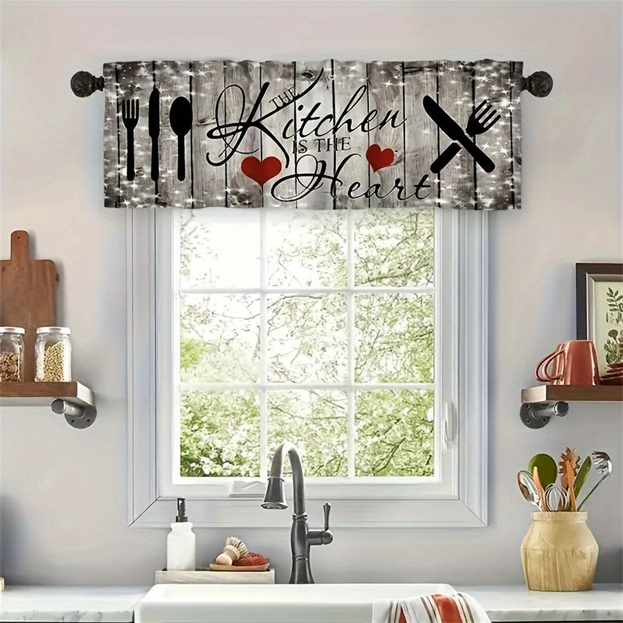 Farmhouse Kitchen Curtains Set with Valance and Tiers for Living Room Bedroom