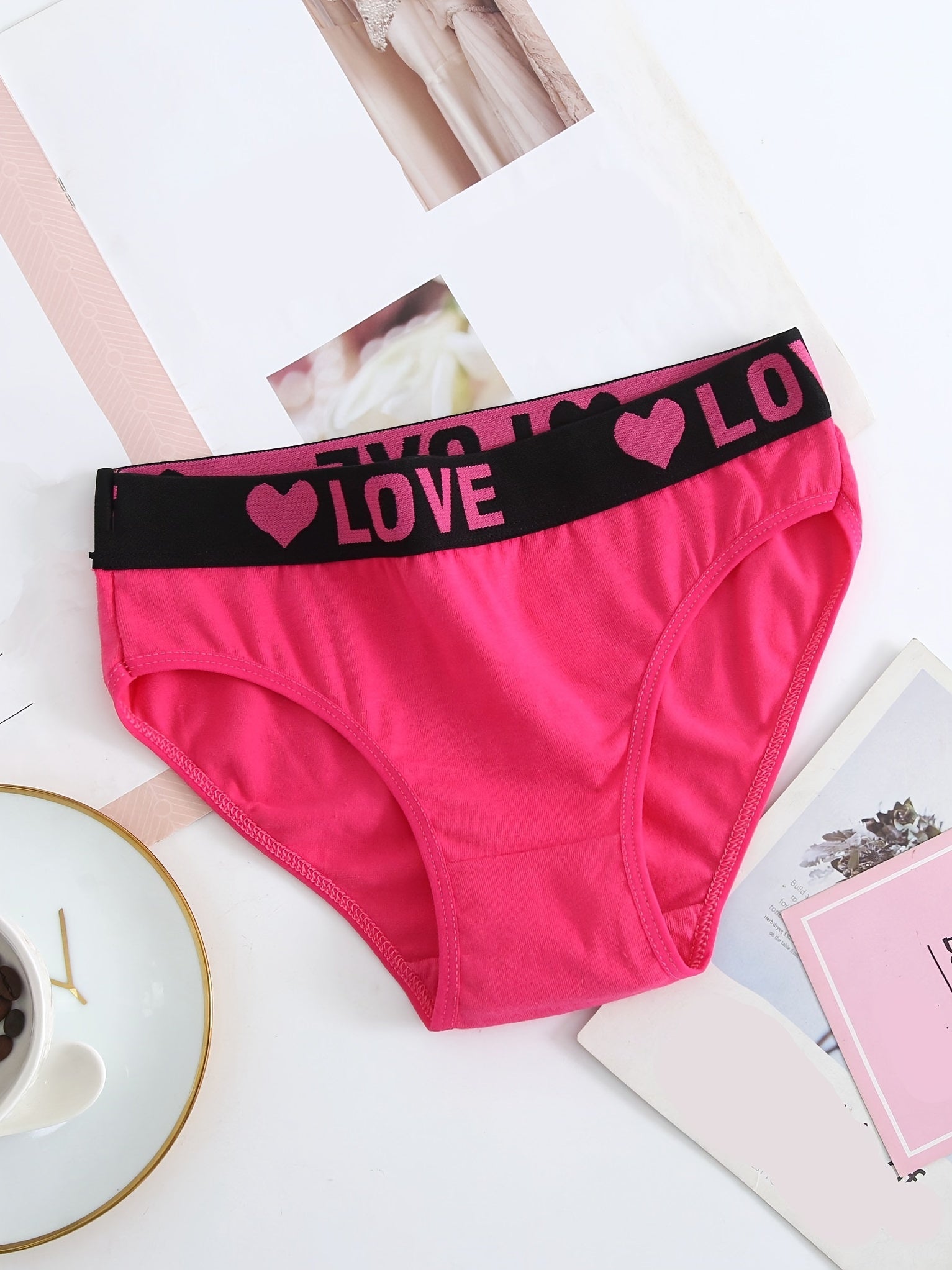 Six-Pack Seamless Cotton Bikini Briefs for Women in Colorful Designs