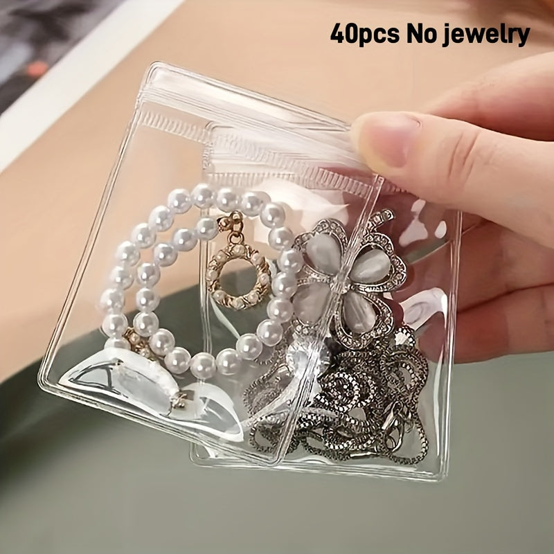 20 Sets of 40 Pieces Anti-Oxidation Jewelry Storage Bags Plastic Moisture-Proof Scratch-Resistant Organizer