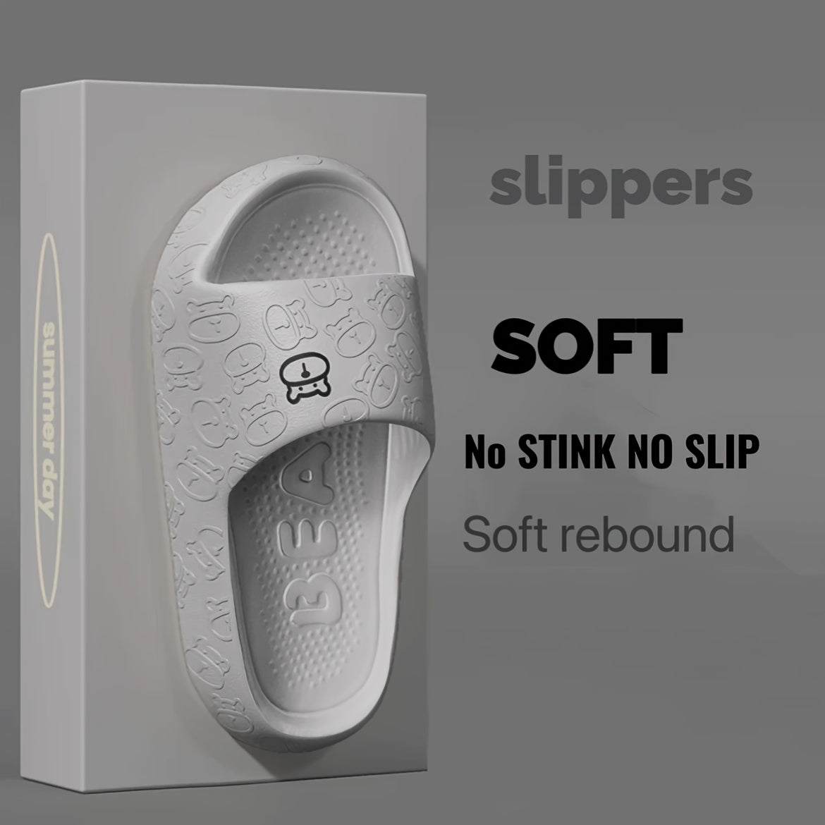 Unisex Breathable Soft Slippers for Indoor Outdoor Non-Slip Comfort