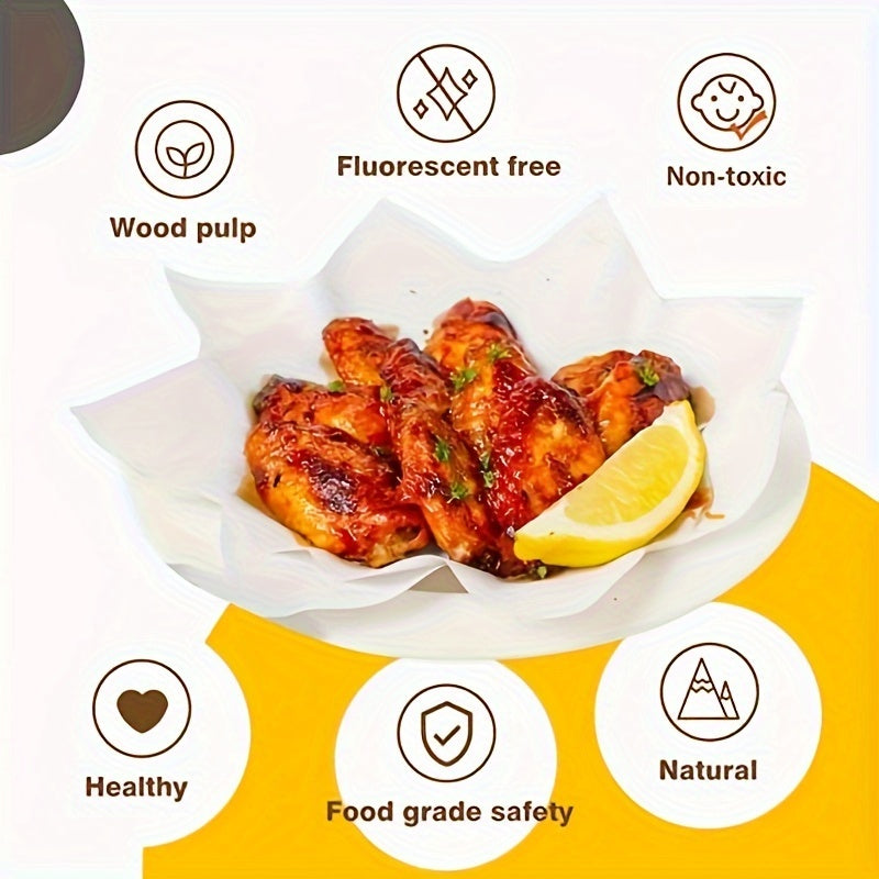 Небеленые предварительно нарезанные антипригарные пергаментные листы, 30 x 40 см, для выпечки и приготовления пищи, доступны в упаковках по 50, 100 или 200 штук. Подходят для гриля, фритюра и приготовления на пару.