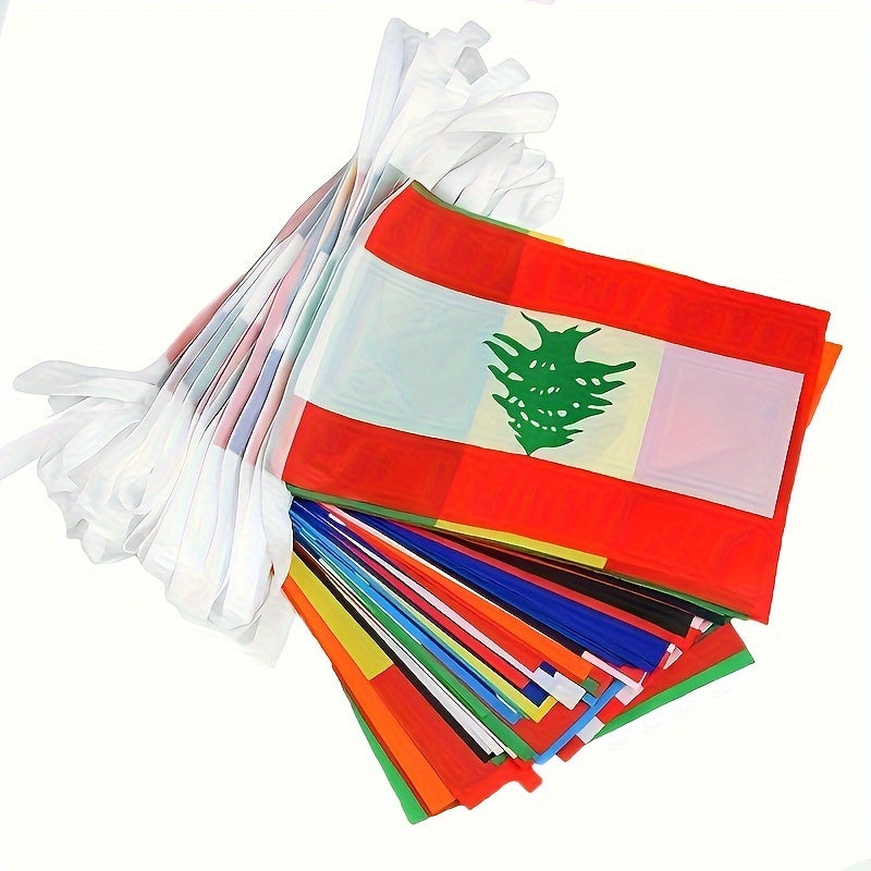 International Flag Banner for Room Decor 25/50/100 Flags Polyester for Events