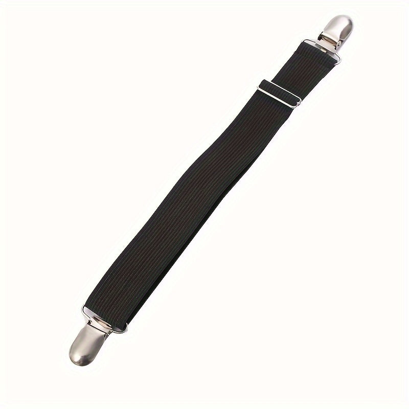 White Adjustable Bed Sheet Clips Set of 4 Non-Slip Sofa Bedding Grippers