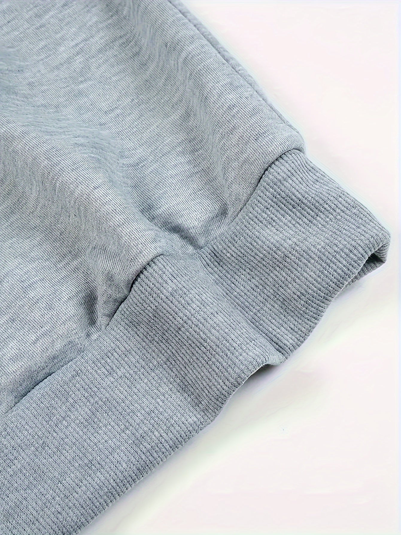 Sudadera de punto de poliéster de talla grande para hombre con estampado geométrico y cuello redondo