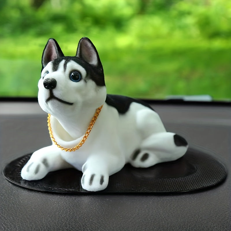 Dog Car Dashboard Decor Resin Pet Figurine Creative Vehicle Accessory