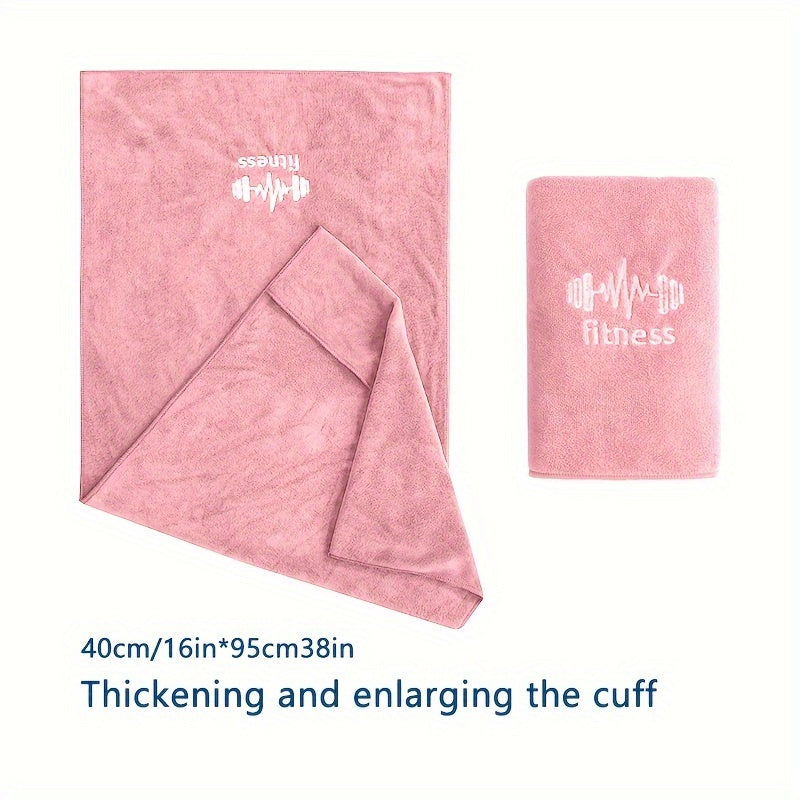 Absorbent Quick-Dry Sports Towel with Sleeve Cover for Fitness Running Outdoor Activities 40x96cm