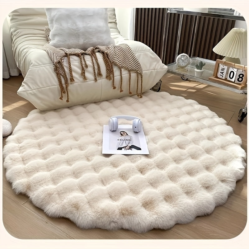 Мягкий бархатный коврик для стула с нескользящей замшевой подложкой - легкий, легко чистится, идеально подходит для офиса или спальни - однотонный, звуконепроницаемый, декоративный дизайн для создания уютной атмосферы в комнате