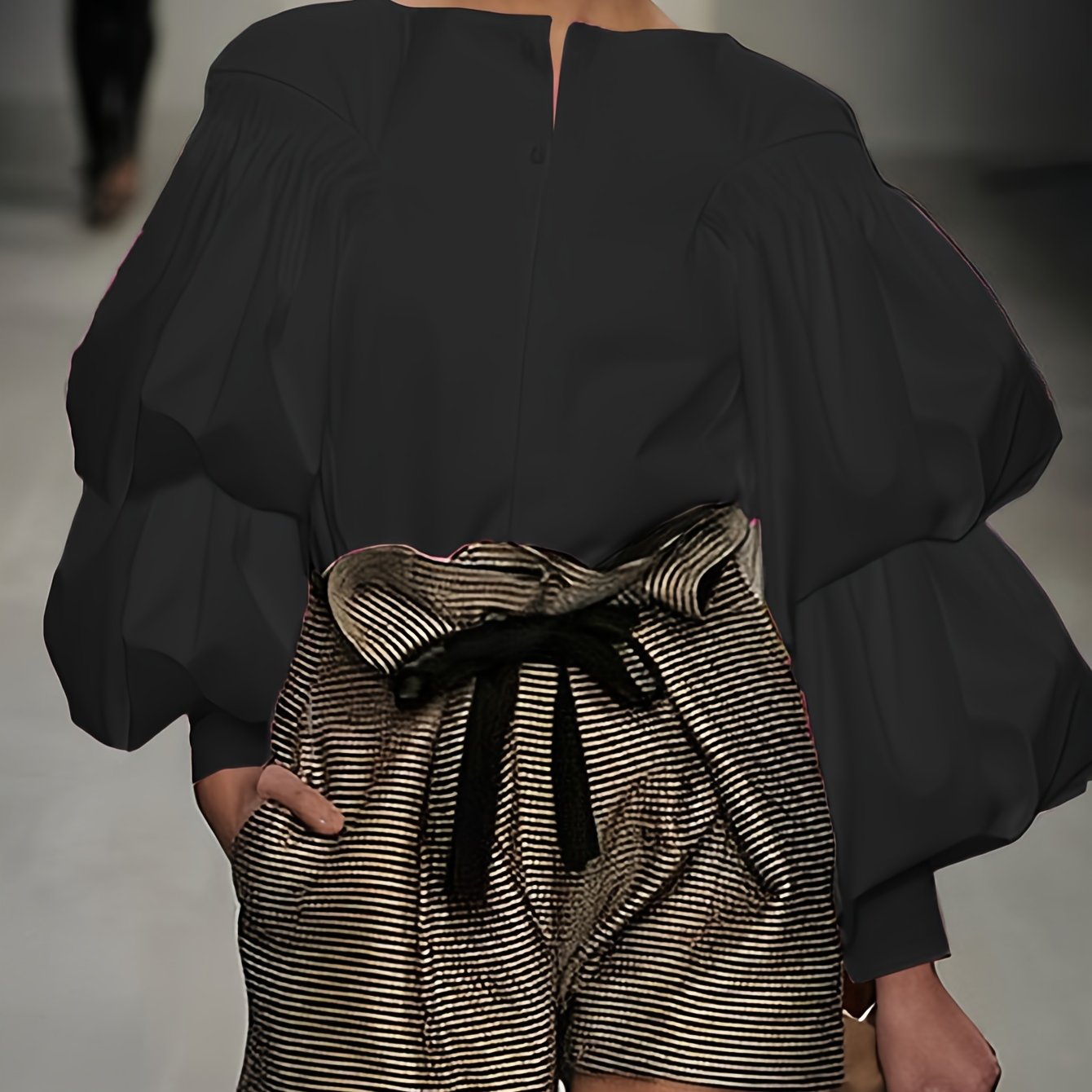 Plus Size Women's Blouse Solid Color Button Detail Spring Elegant Top