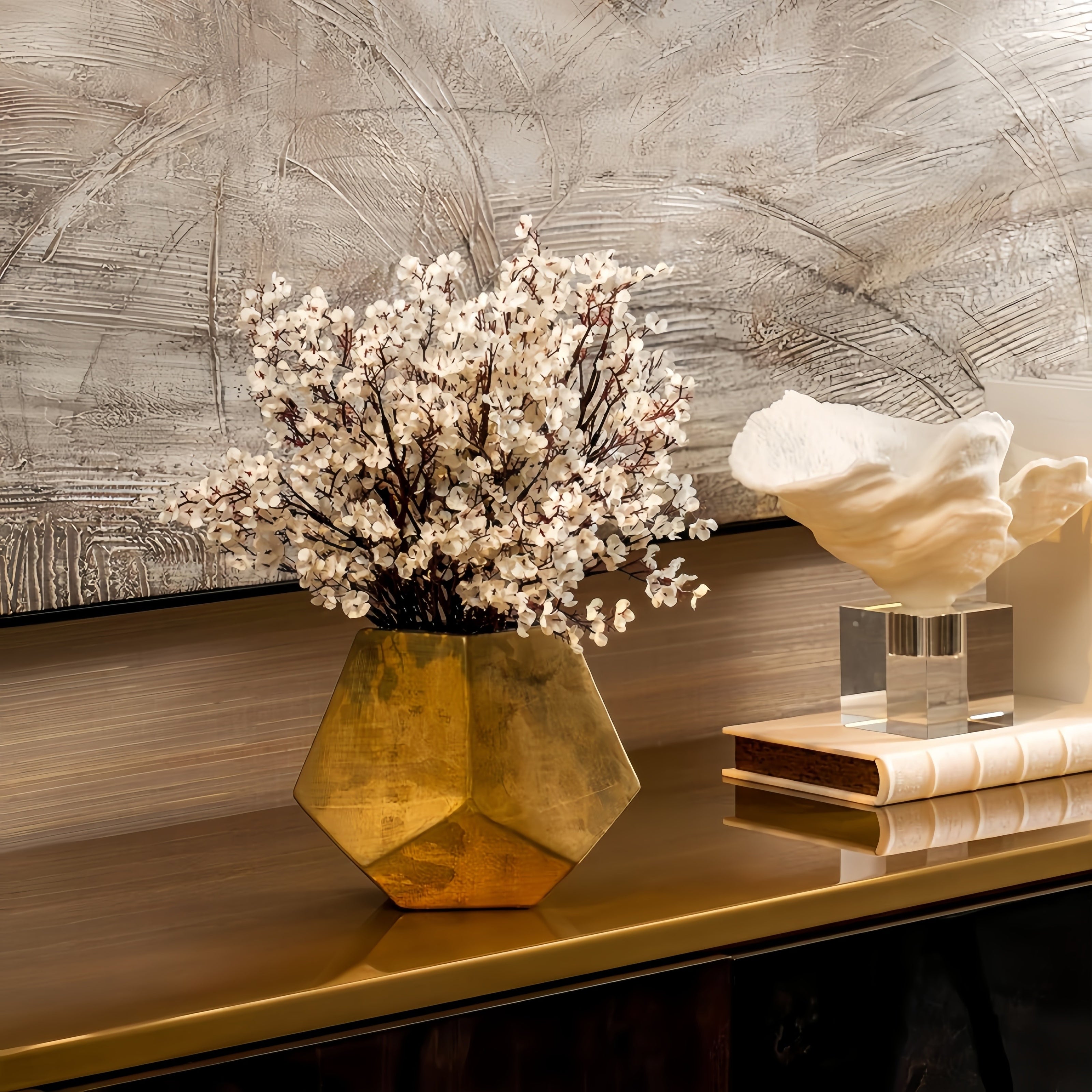 Nikohlar, uy bezaklari va partiyalar uchun 10 ta shoxli sun'iy chaqaloq nafasidan buket