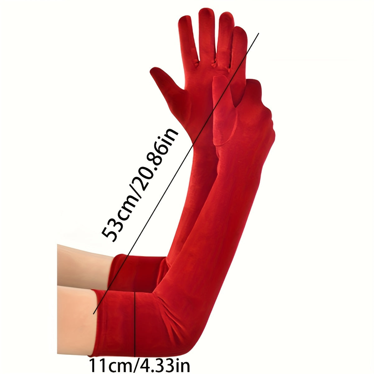 Long Opera Gloves for Women 1 Pair Elbow Length Velvet Costume Evening Dress