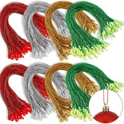 100/300 piezas de hilo de oro y plata de 20cm para decoraciones de árbol de Navidad