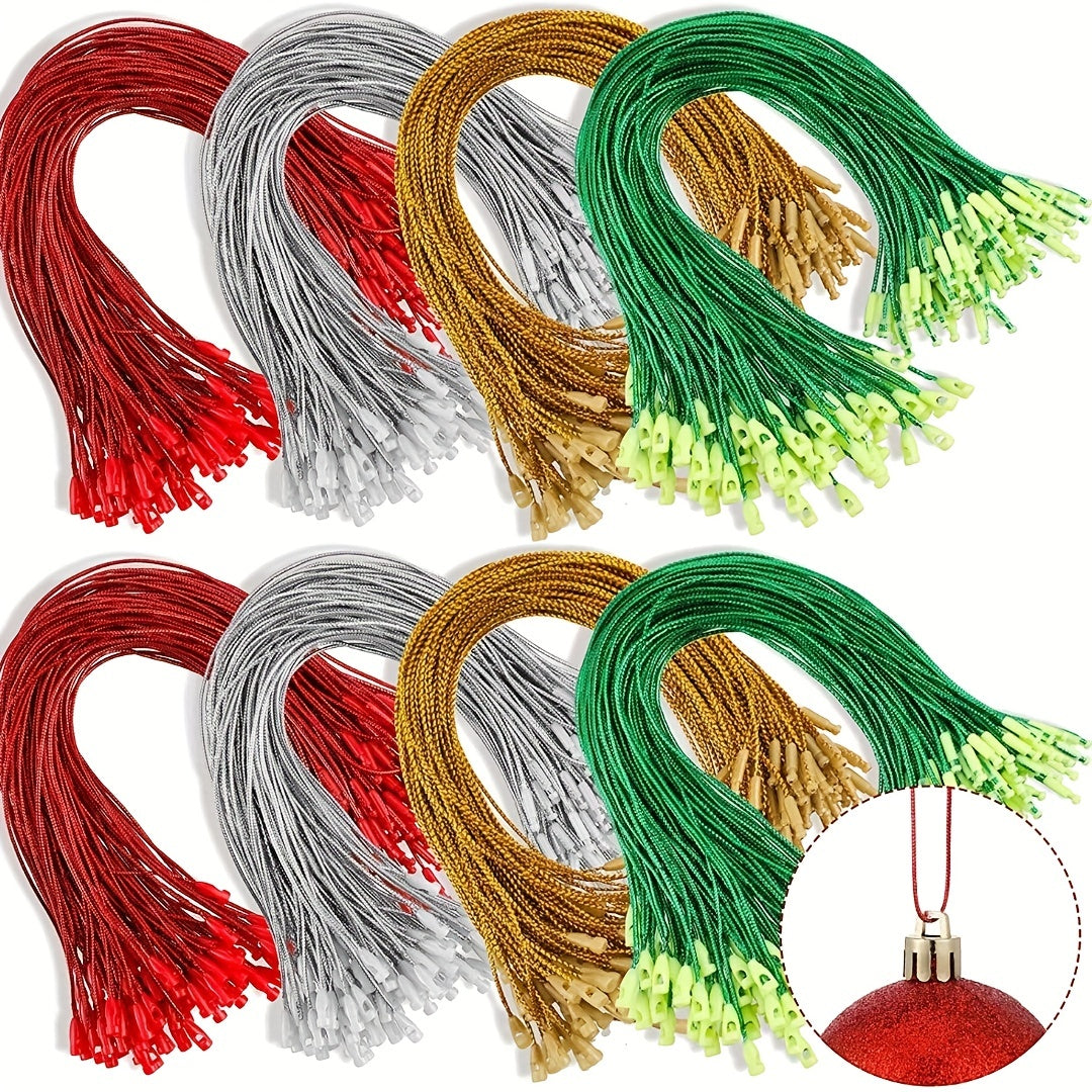 100/300 piezas de hilo de oro y plata de 20cm para decoraciones de árbol de Navidad