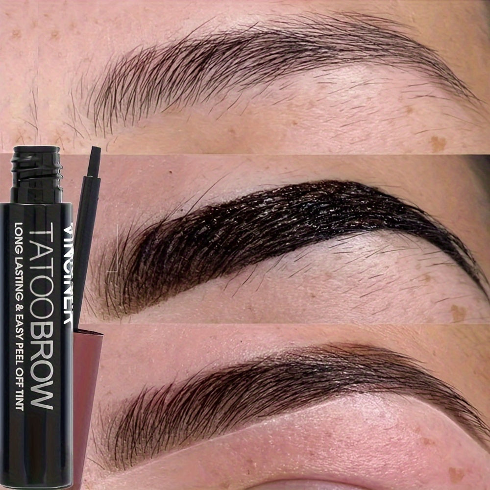 Long-Lasting Waterproof Black Brown Eyebrow Gel with Semi-Permanent Dye