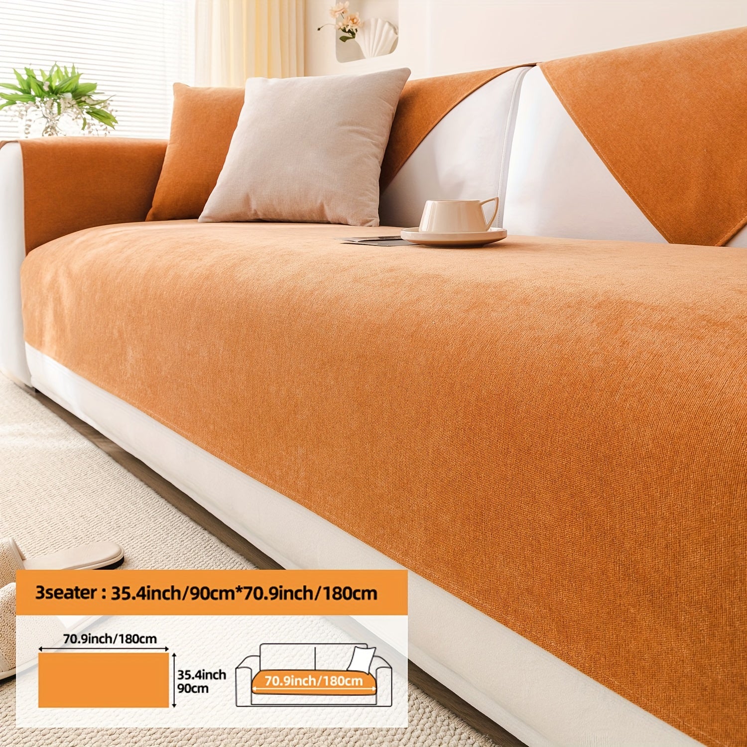 1 dona Chenille oddiy divan qoplamasi, barcha mavsumlar uchun universal qoplama, yostiq qopqog'i va orqa yostiq qopqog'ini o'z ichiga oladi. Divan yostiqlarini himoya qiladi, turli xonalar va uy bezaklari uchun mos keladi.