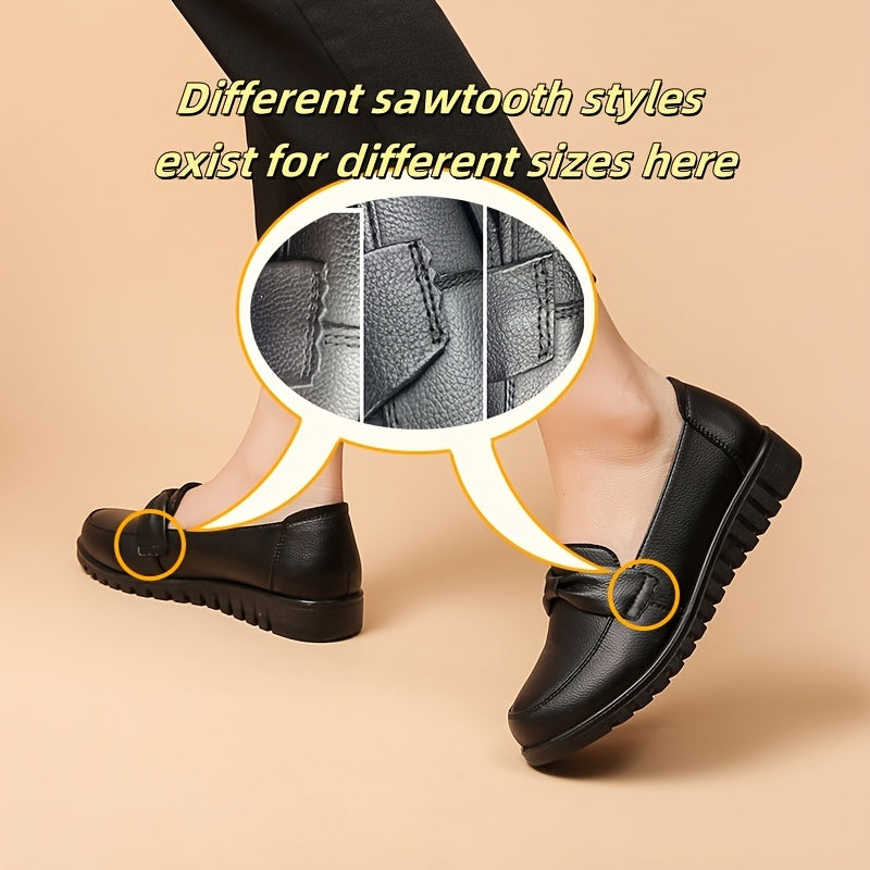 Ayollar uchun Mary Jane Loafers tekis, qattiq PU charm, barcha mavsum uchun