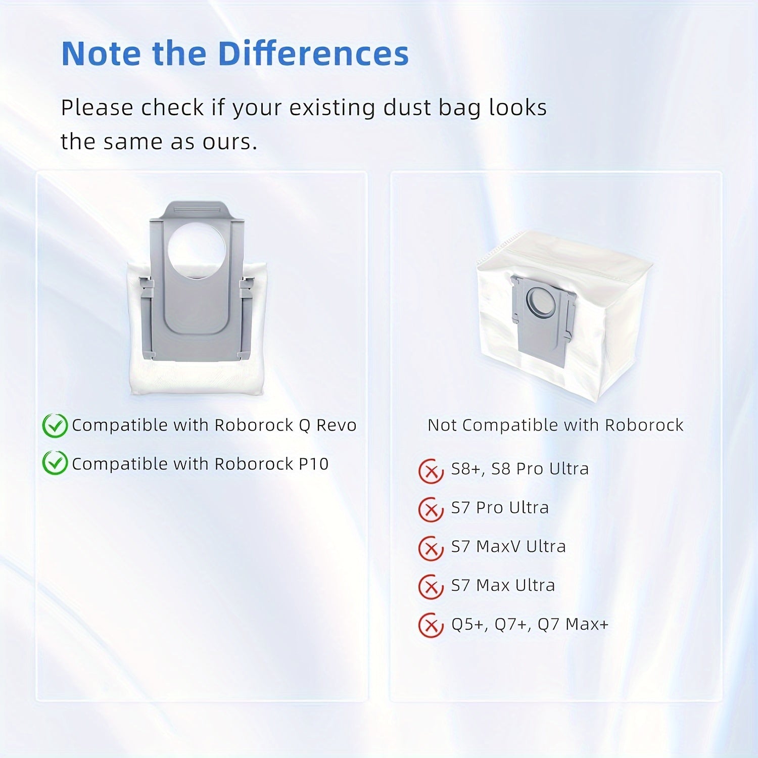 Robot Vacuum Accessories Dust Bag for Q Revo Replacement Polyester Material