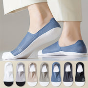 Men's Summer Waffle Pattern Breathable Sports Casual Boat Socks Set of 4