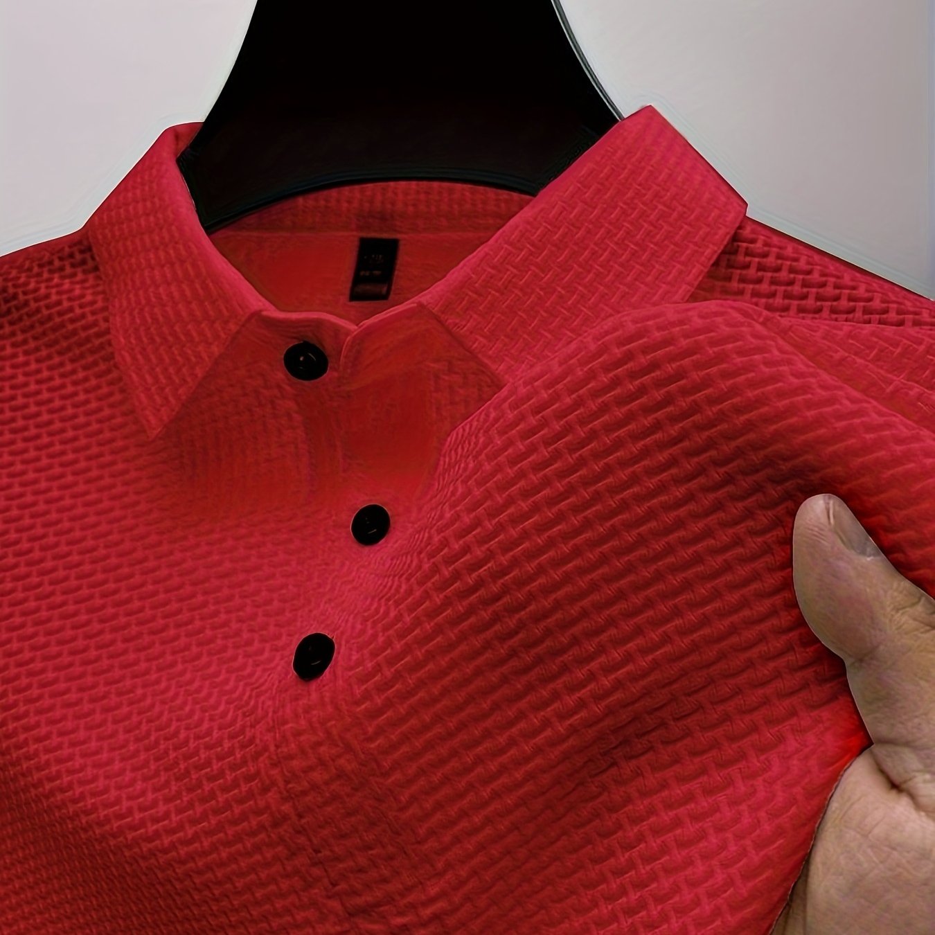 Men's Mesh Stretch Golf Shirt Short Sleeve Summer Outdoor Geometric Pattern