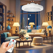 Remote-Controlled E27 Fan Light with Adjustable Smart LED, Quiet Airflow