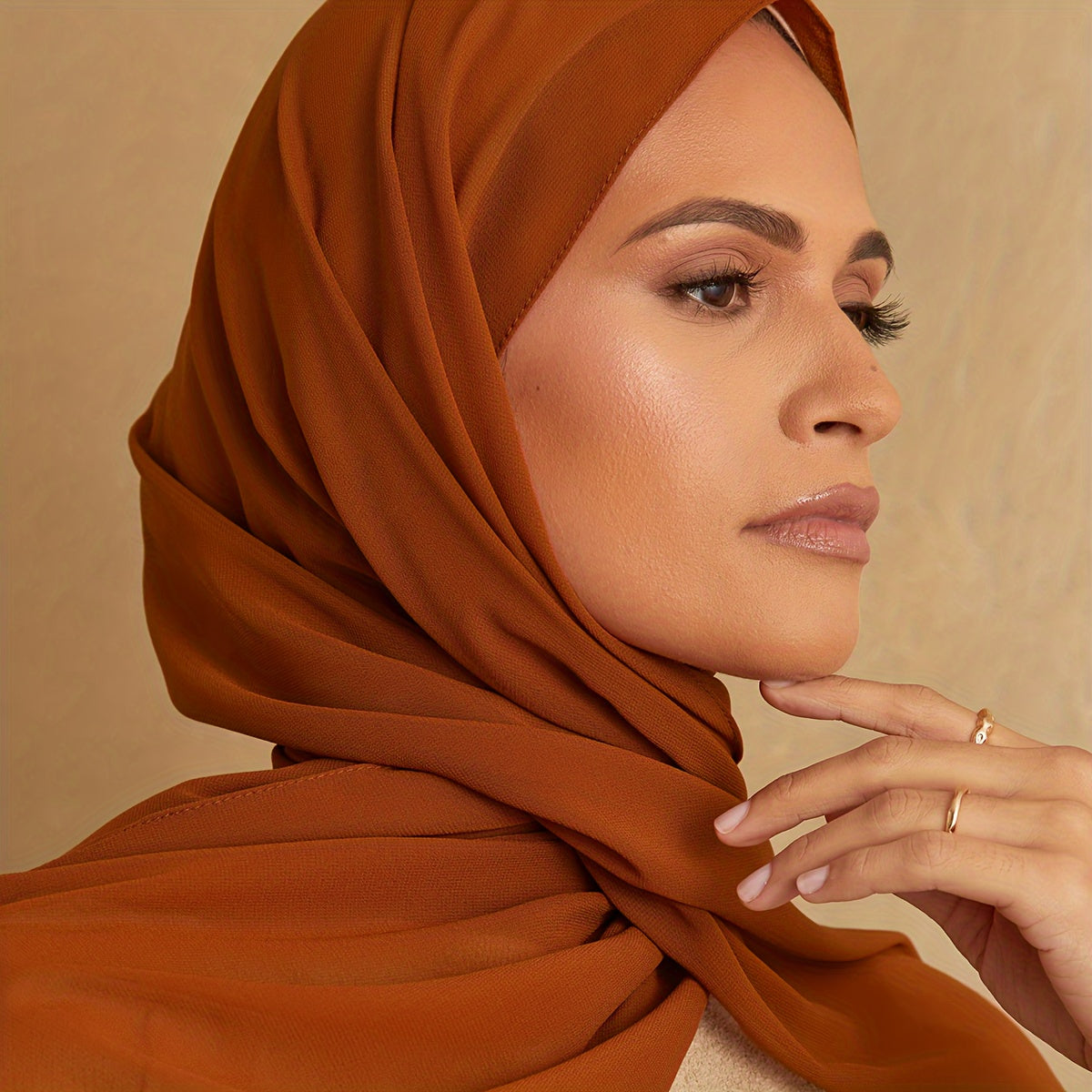 Women's Solid Color Chiffon Scarf - Lightweight and Breathable, Elegant and Simple Style, Windproof and Sun Protection Shawl