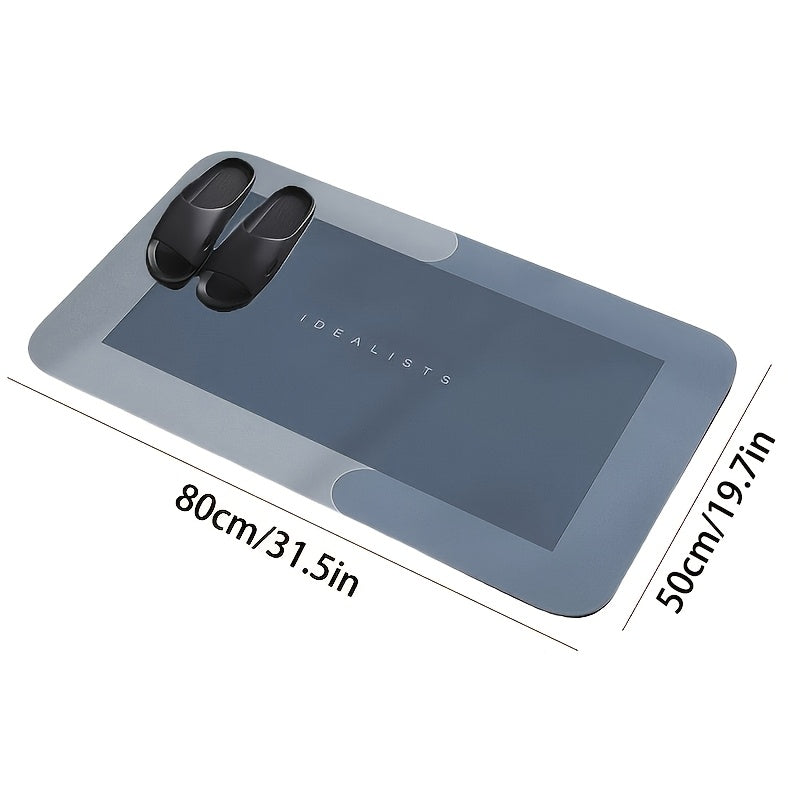 Anti-Slip Bathroom Mat, Quick Dry Crystal Velvet, Soft and Absorbent