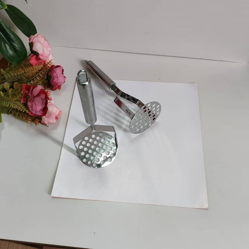 Pasapurés de acero inoxidable, herramienta de cocina manual para machacar patatas