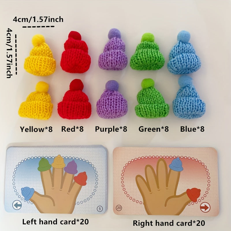 Educational Toy for Kids Age 3+ Finger Toy for Hand Training Color Recognition Crochet Texture