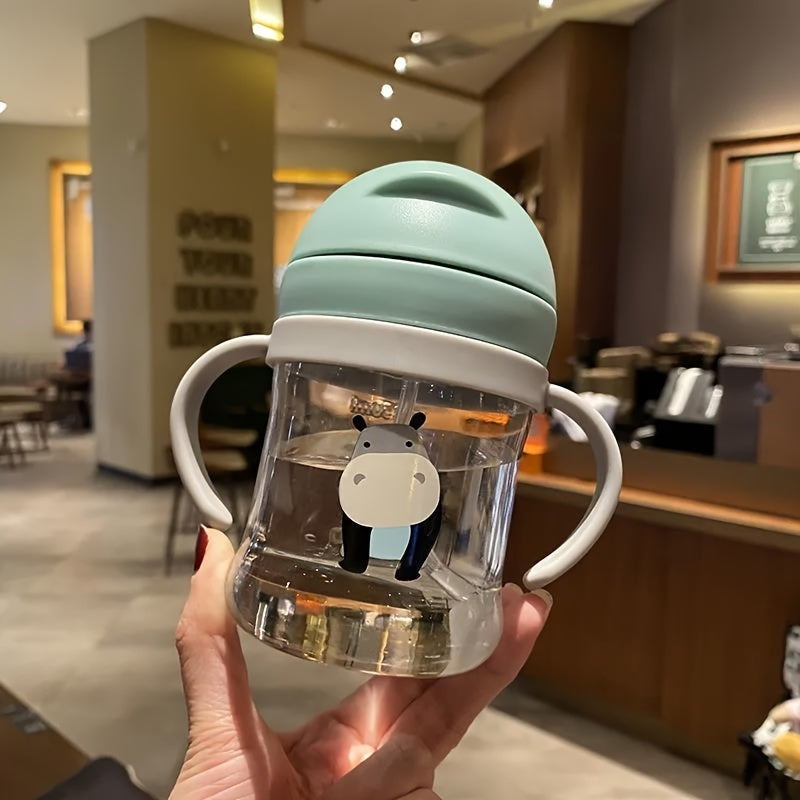 Vaso para niños a prueba de fugas e irrompible con pajilla y asa ant ahogo