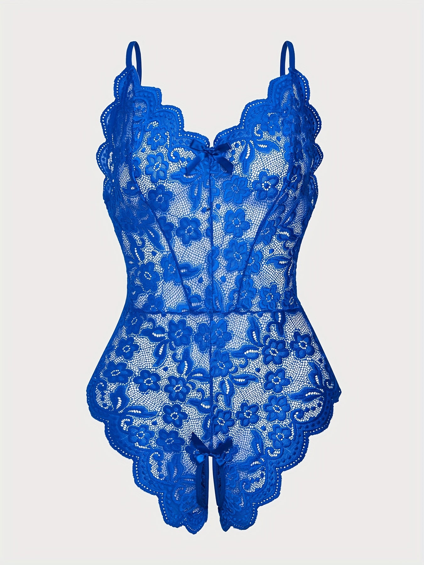 Women's Satin Bodysuit with Lace Details for Evening Wear