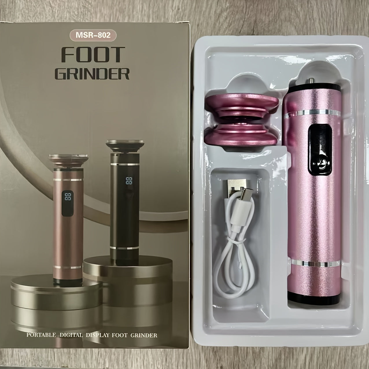 Electric Foot Grinder with LCD Display Rechargeable Lithium Battery Callus Remover Pedicure Tool