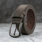 Men's Wide Stitching Belt with Alloy Buckle for Jeans and Trousers Casual Large Size