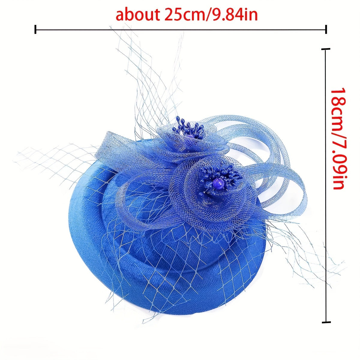 One piece Women's Flower Veil Mesh Balletcore Bow Fascinator, Choyxonalar, Tug'ilgan kunlar, Ot sporti tadbirlari, to'ylar, cherkov xizmatlari yoki boshqa har qanday maxsus tadbirlar uchun mukammal. Oson attachment uchun qulay klip bilan ta'minlangan.