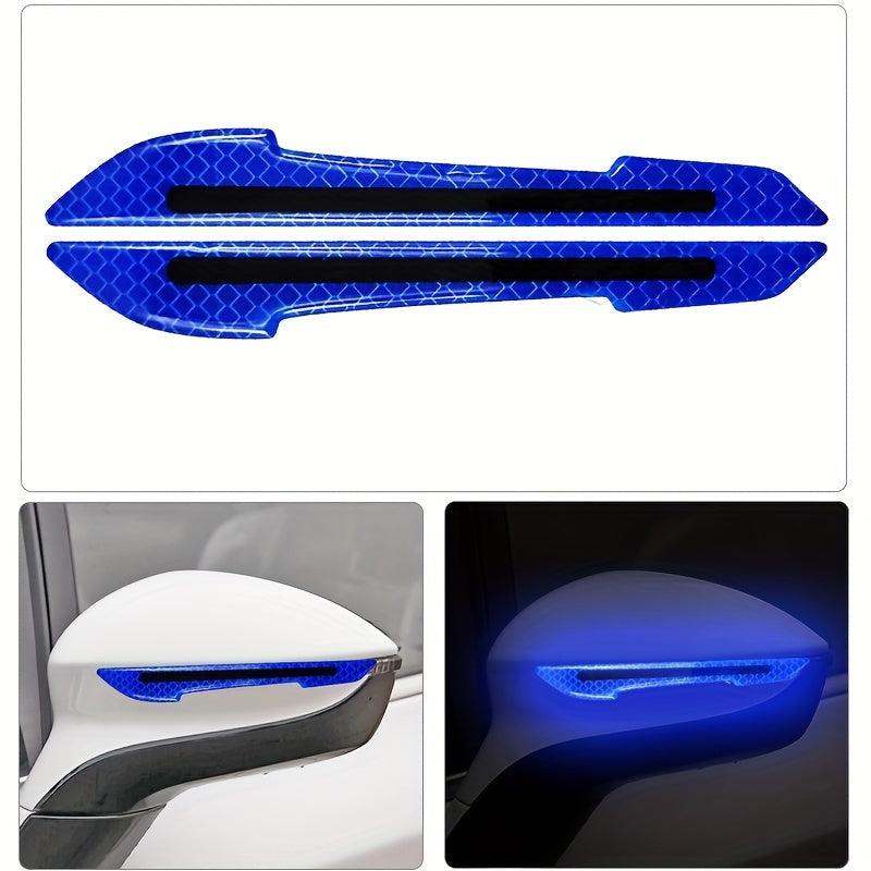 2pcs Reflective Car Bumper Strips Safety Warning Stickers in Multiple Colors