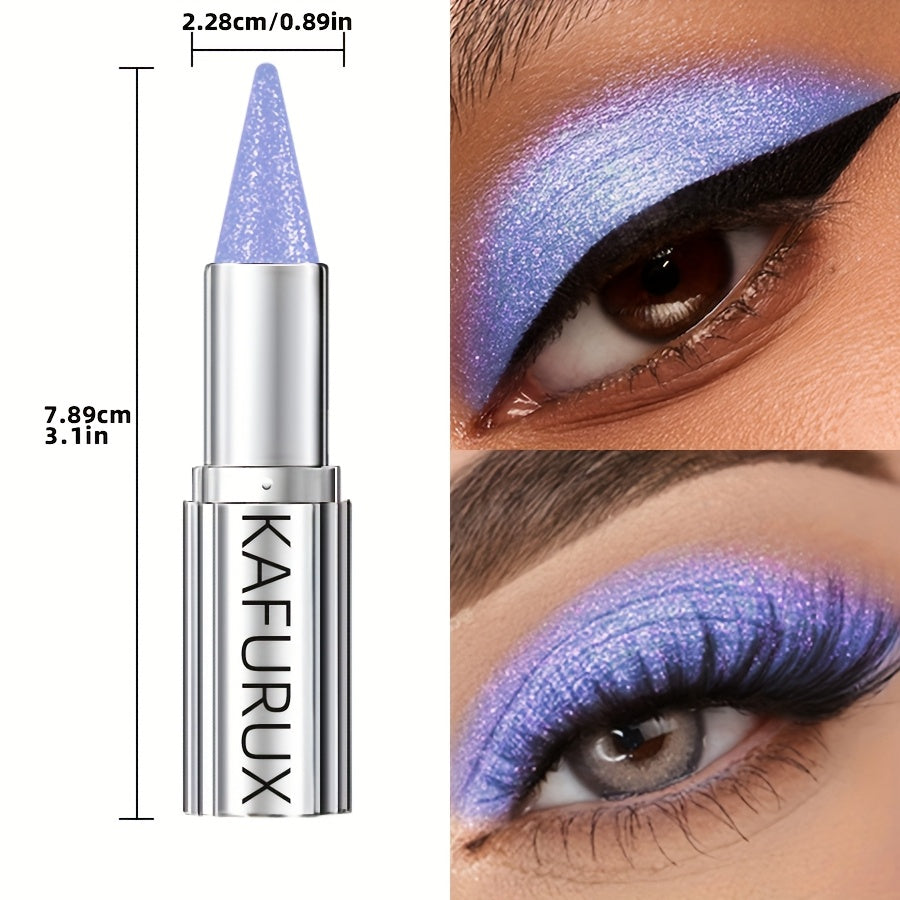 Lápiz de sombra de ojos con purpurina para mujer, a prueba de agua, rosa y púrpura, de un solo tono, con brillo