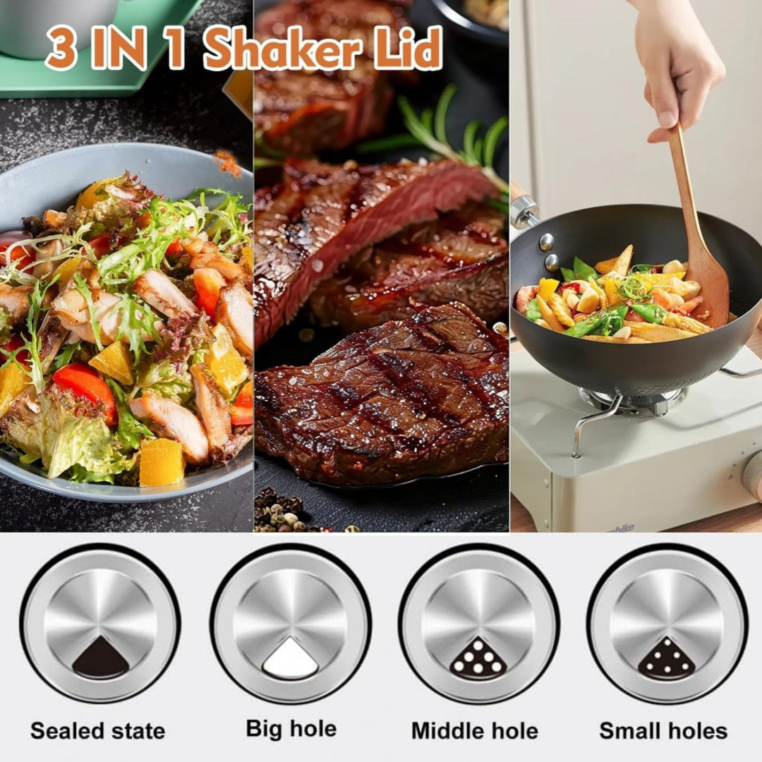 Rotating 12-Jar Spice Rack Organizer with Glass Jars for Kitchen Countertop